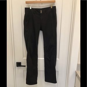 WOMEN’S PRANA PANTS HALLE ROLL UP CONVERTIBLE HIKING BLACK SIZE 4